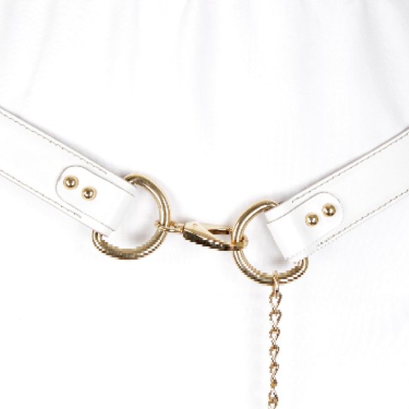 Leather & Resin Hoop Chain Belt main image 8